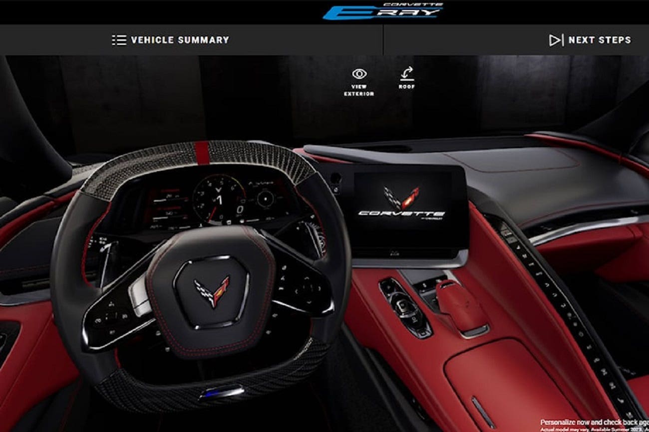 Interni Chevrolet Corvette E-Ray
