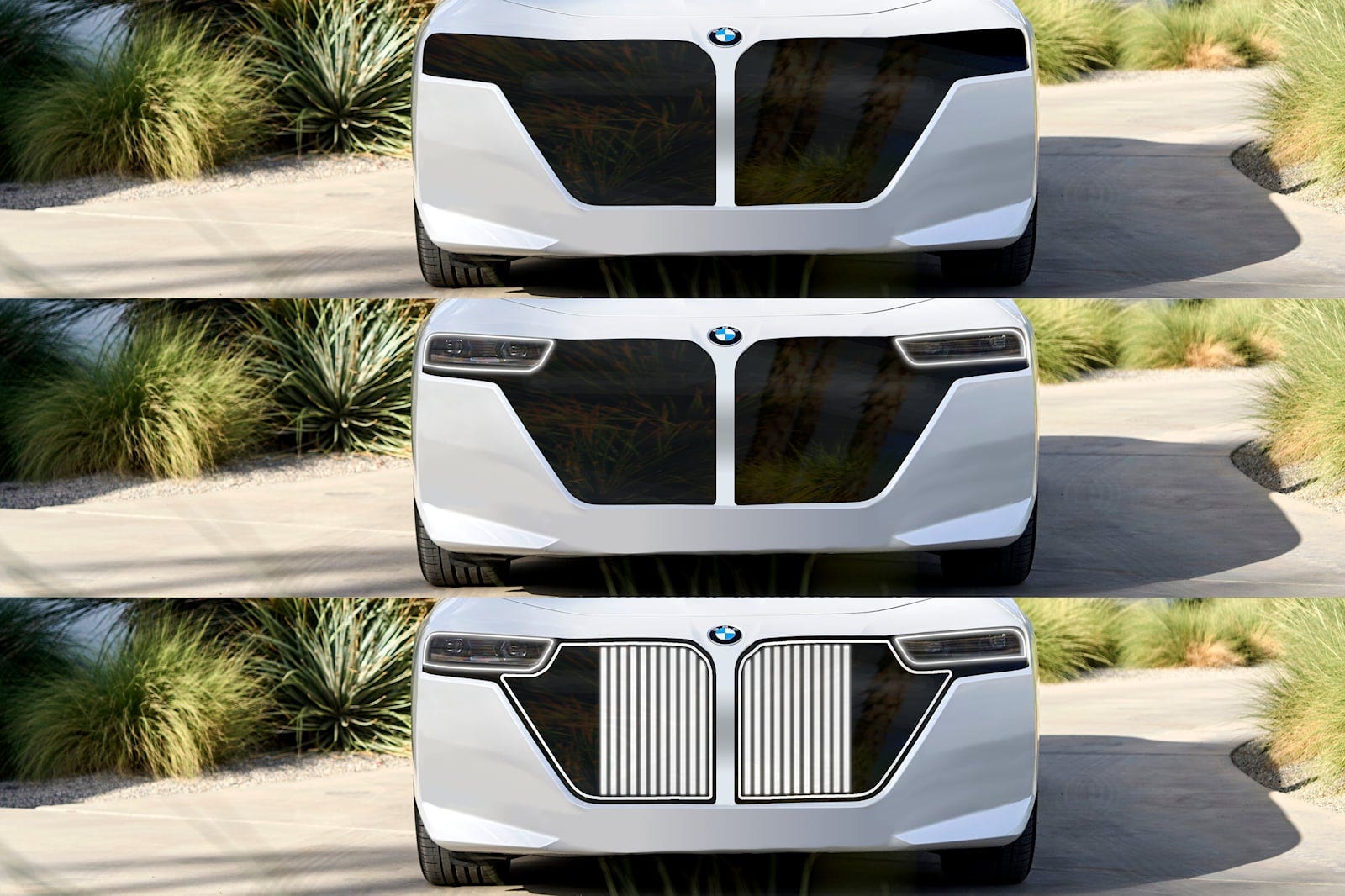 BMW fari e griglia multicolore