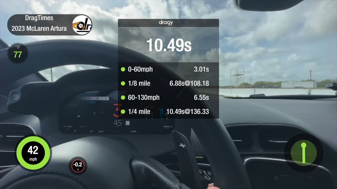 McLaren Artura test drag race