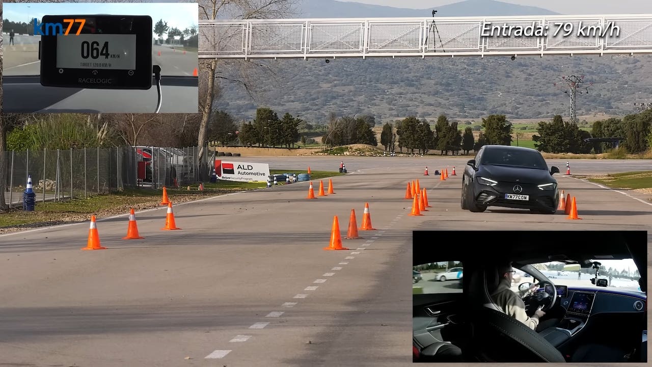 Mercedes EQE 2023 test alce