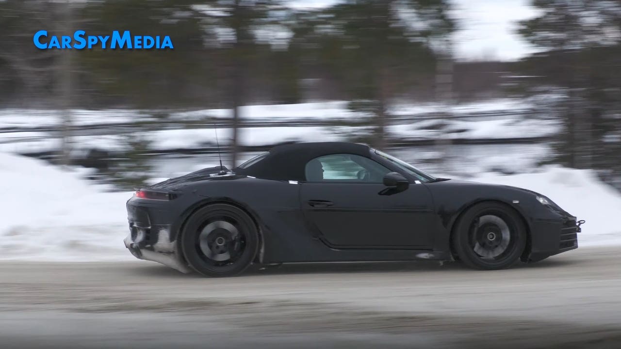 Porsche 718 Boxster 2025 prototipo test invernali