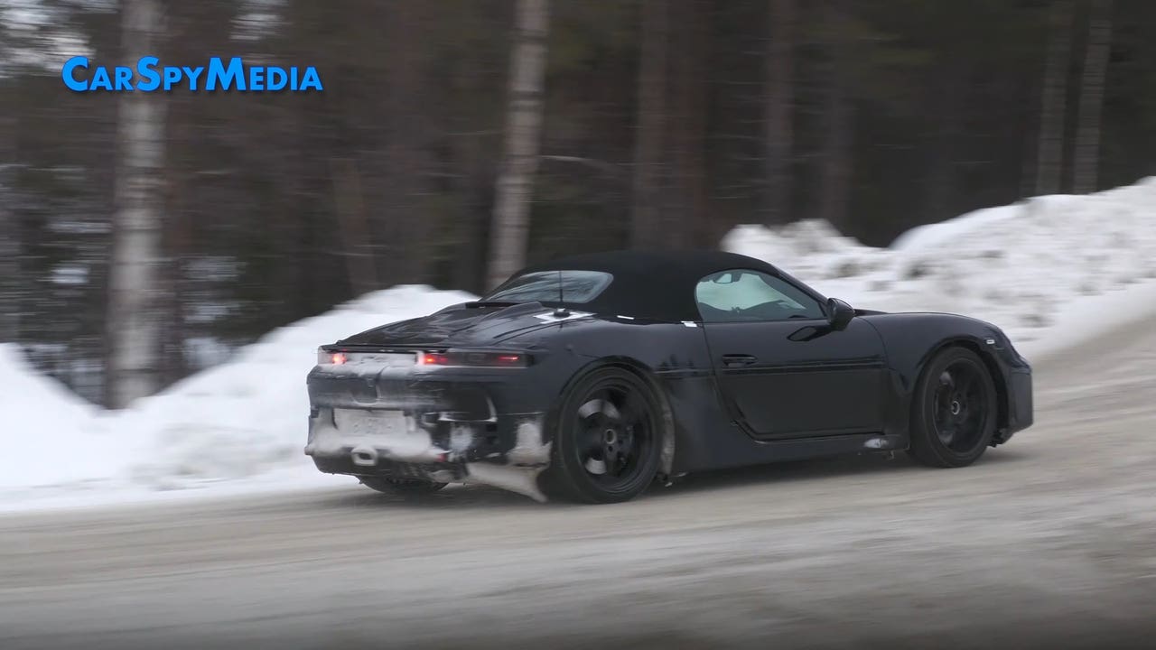 Porsche 718 Boxster 2025 prototipo test invernali