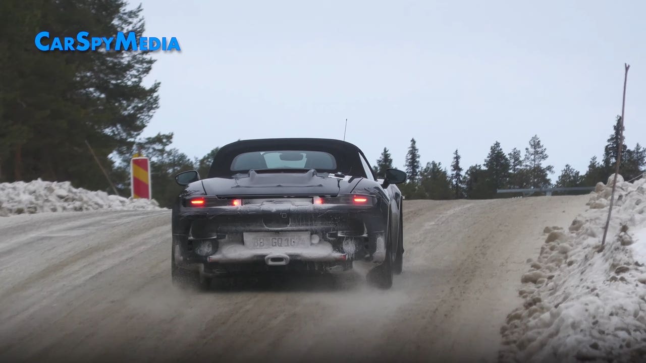 Porsche 718 Boxster 2025 prototipo test invernali