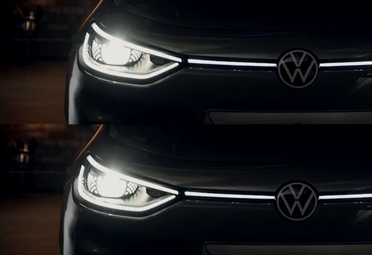 Volkswagen ID.3 2024 nuovi fari anteriori teaser