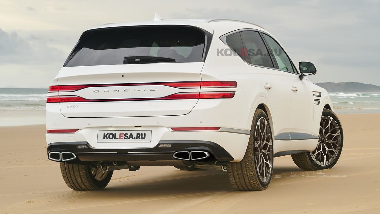 Genesis GV80 restyling render Kolesa
