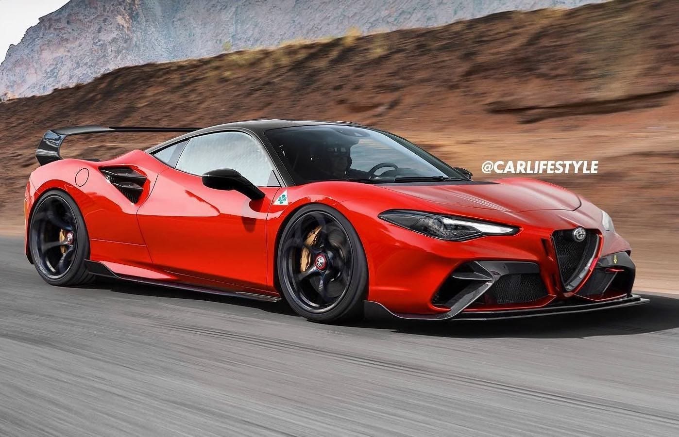 Alfa Romeo supercar render