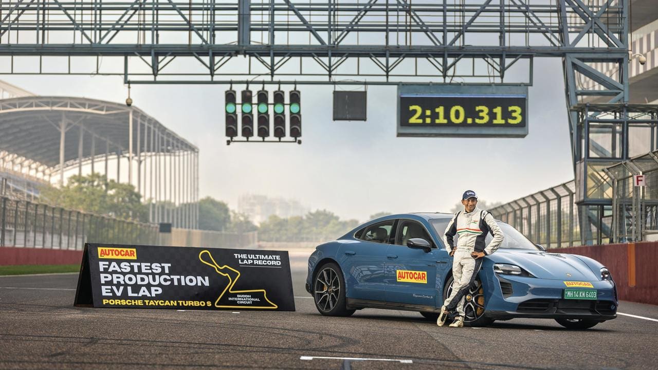 Porsche 911 GT3 RS e Taycan Turbo S record Buddh International Circuit