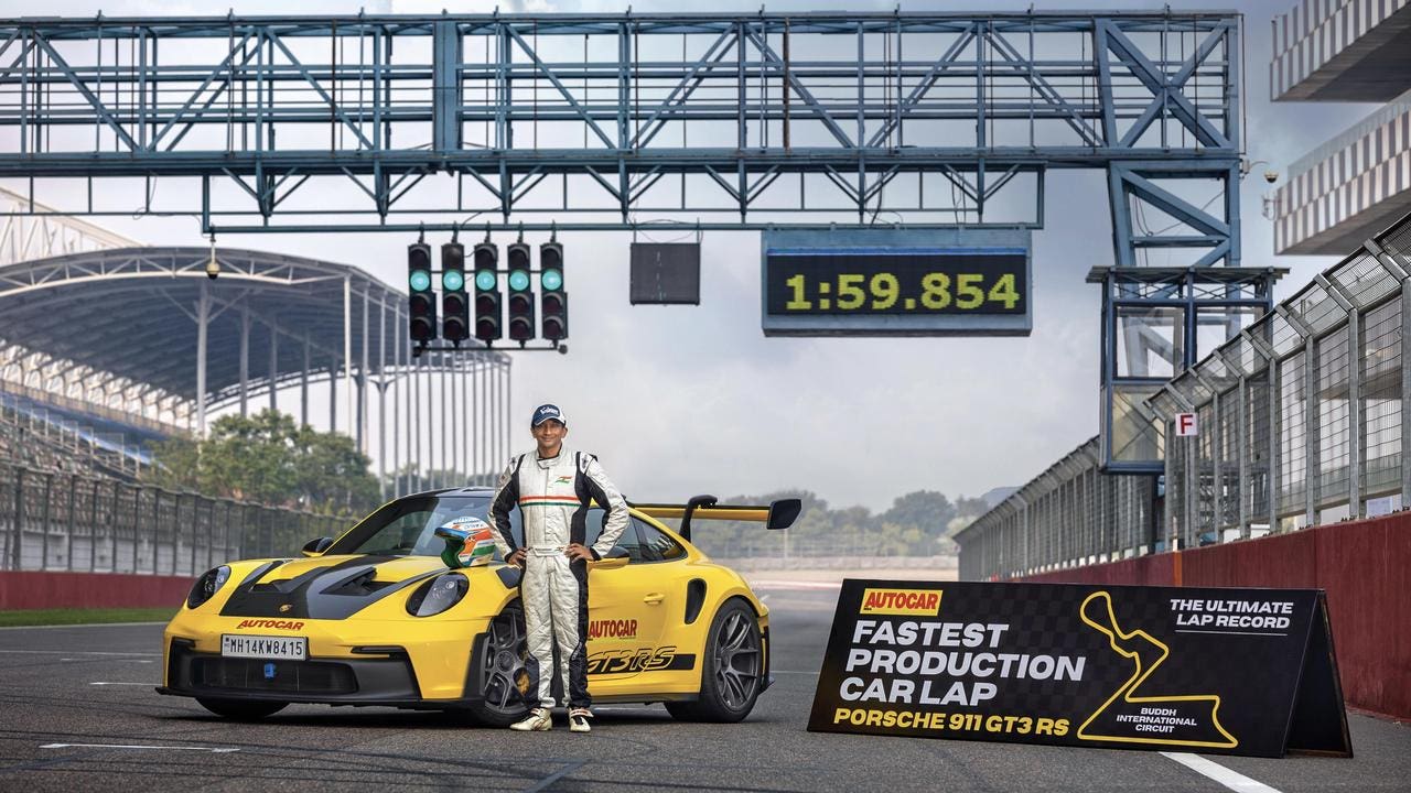 Porsche 911 GT3 RS e Taycan Turbo S record Buddh International Circuit