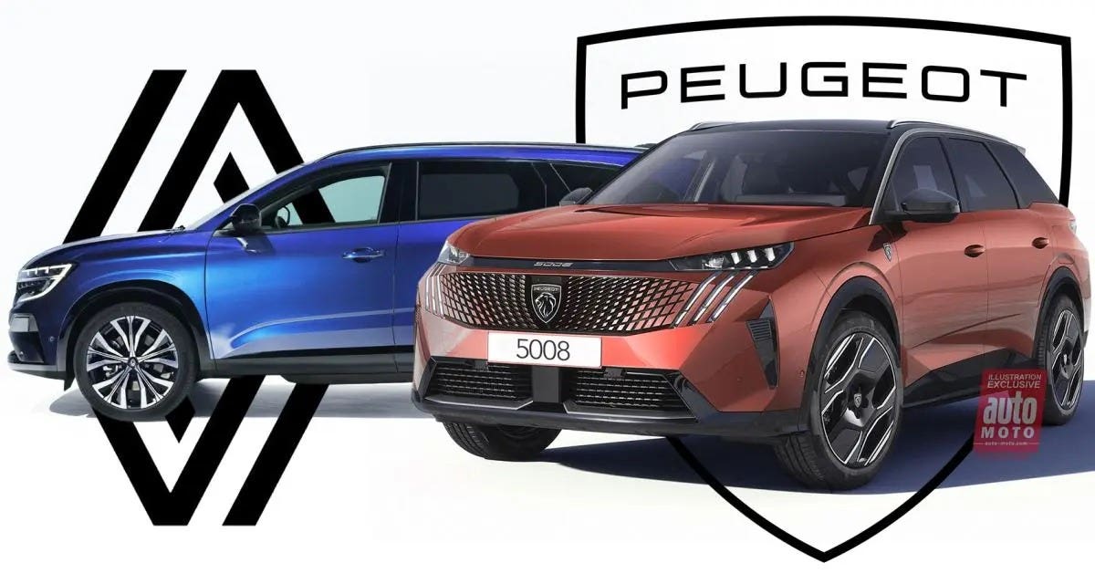 Peugeot 5008 e Renault Espace