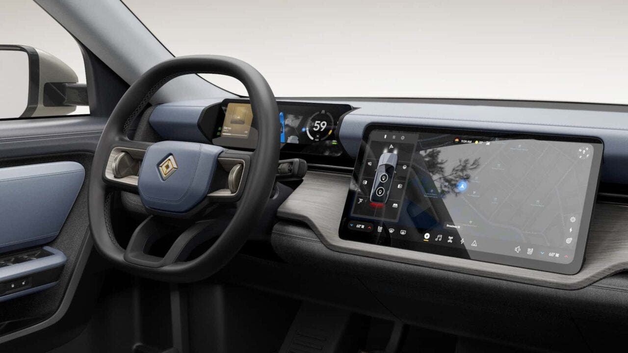 rivian r2 dentro