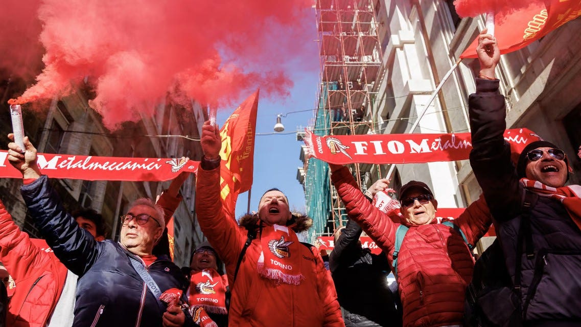 Protesta dei metalmeccanici