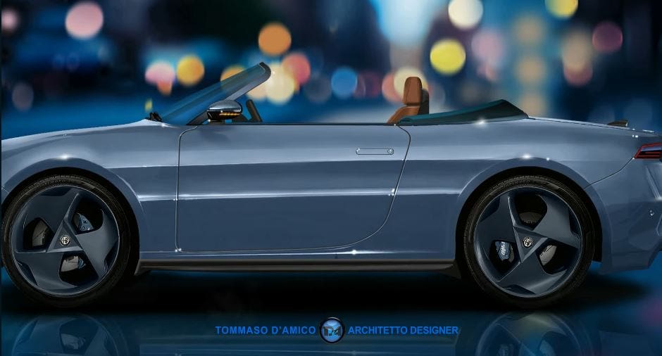alfa romeo duetto rendering d'amico