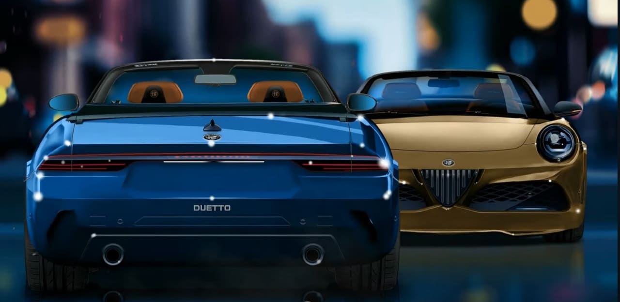 alfa romeo duetto rendering d'amico
