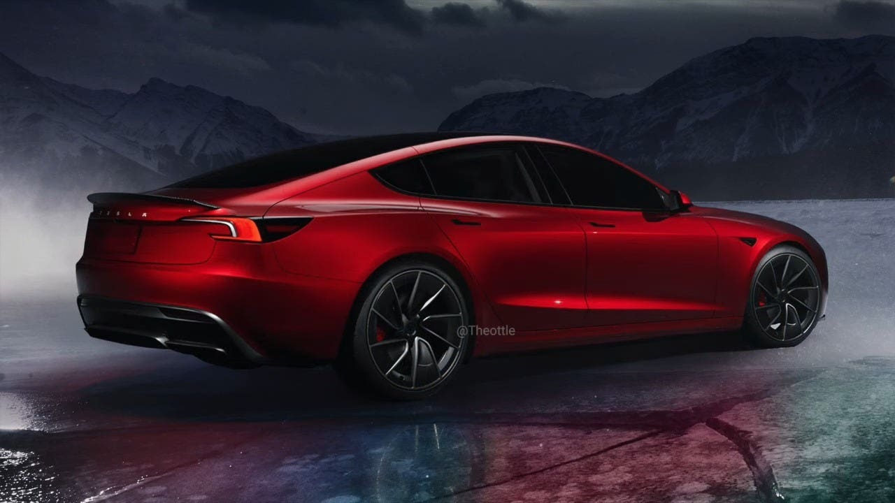 Tesla Model S render di theottle