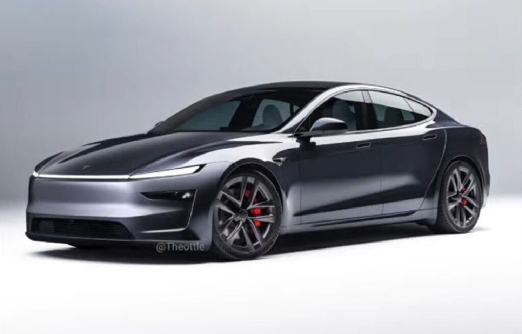 Tesla Model S render di theottle