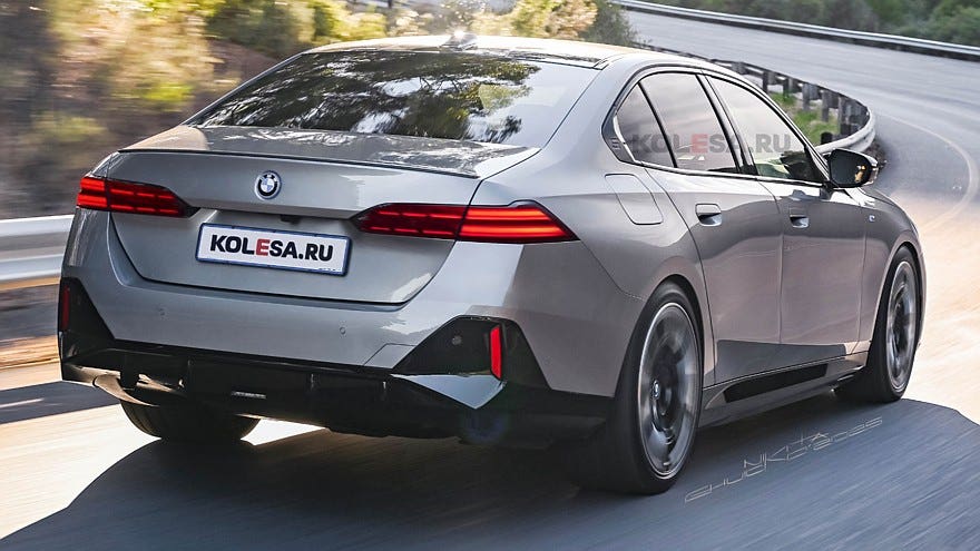 BMW Serie 5 restyling Kolesa rendering