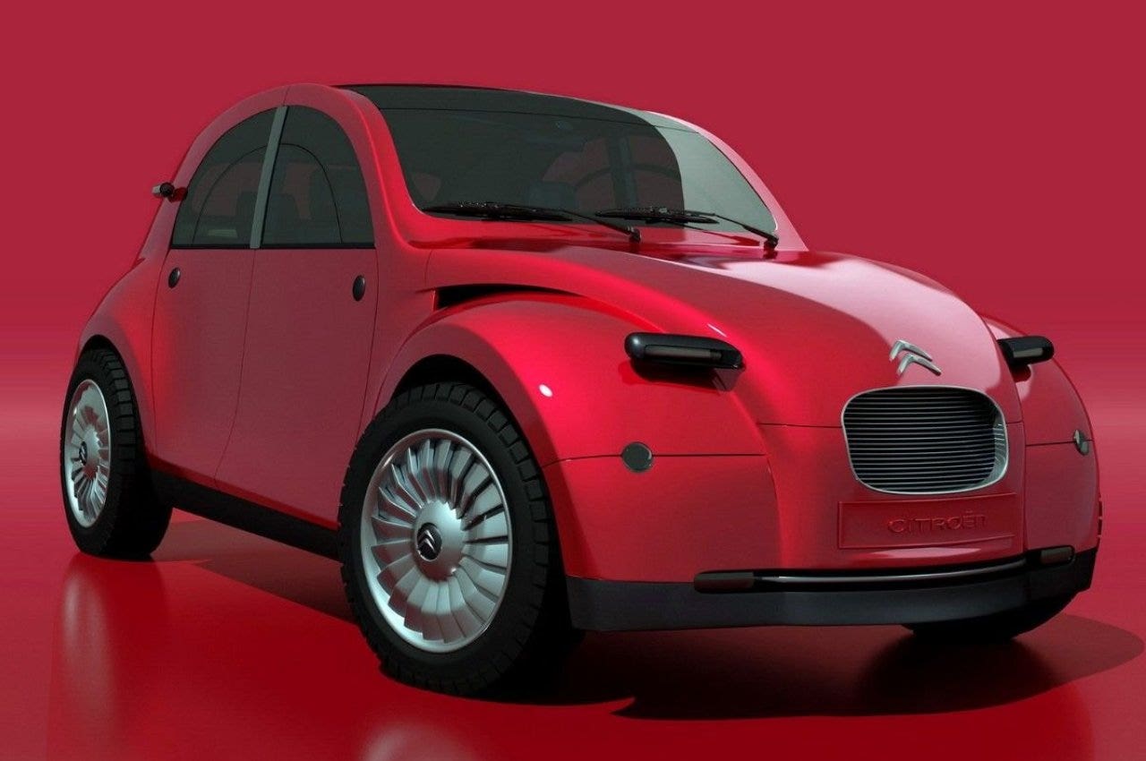 Citroen 2CV rendering
