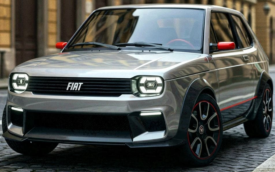 Fiat 127 - rendering simolude