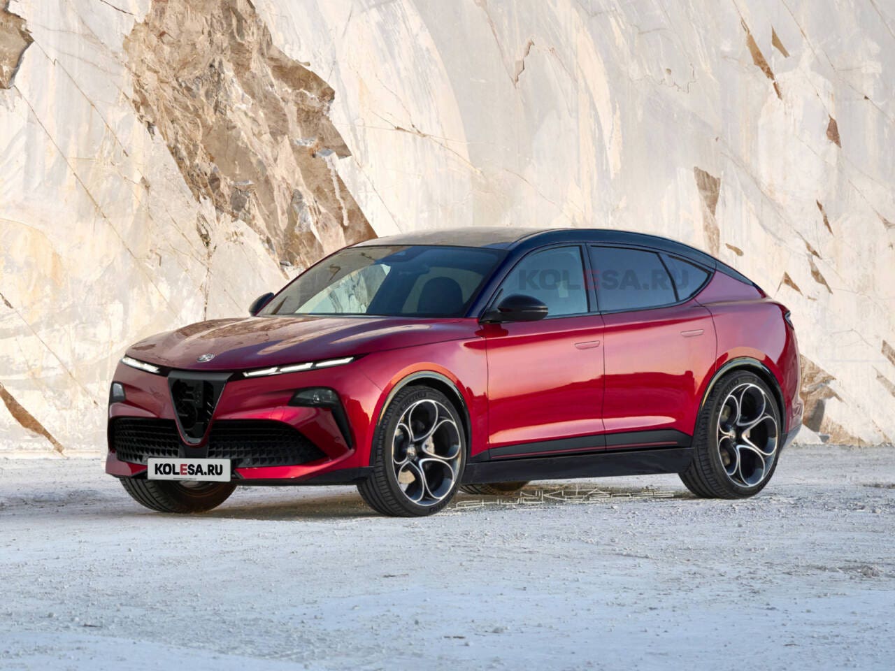 alfa romeo stelvio, rendering kolesa