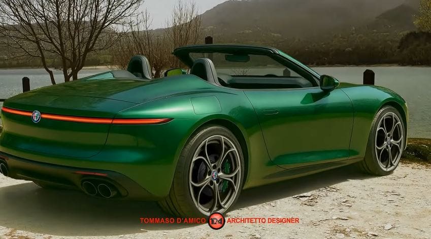 alfa romeo spider rendering D'amico