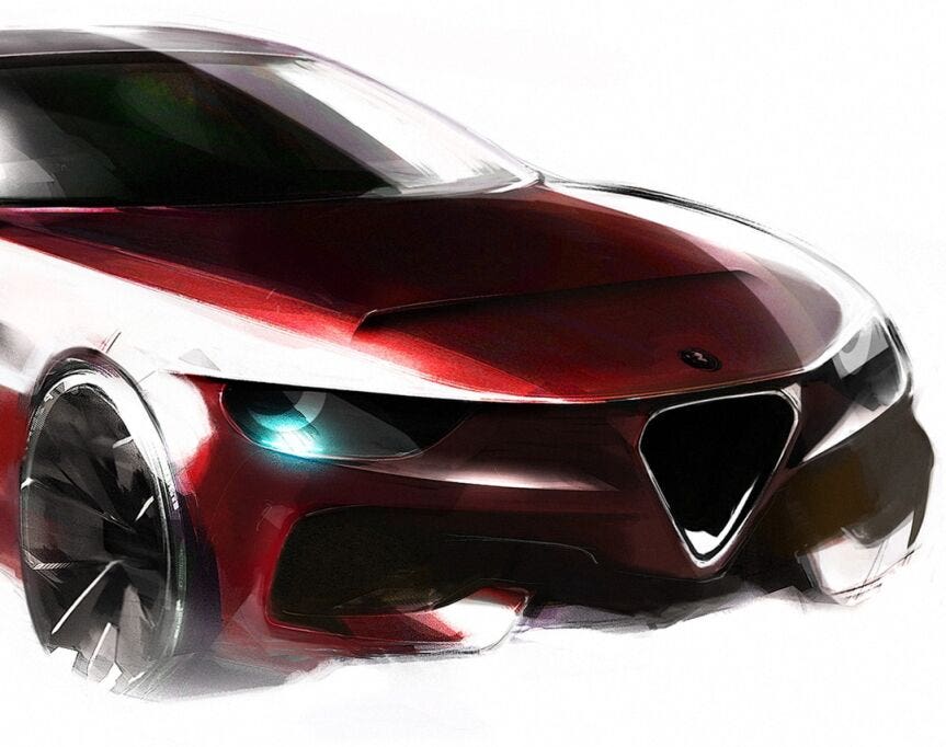 alfa romeo giulia outlaw sketches