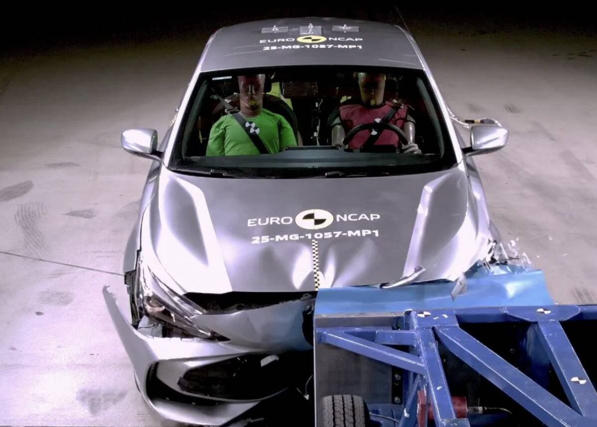 MG3 male al crash test Euro NCAP per il sedile che si sgancia