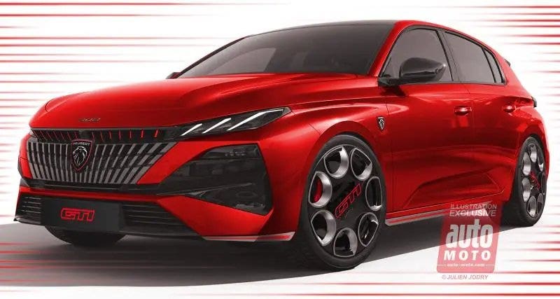 Peugeot 308 gti render