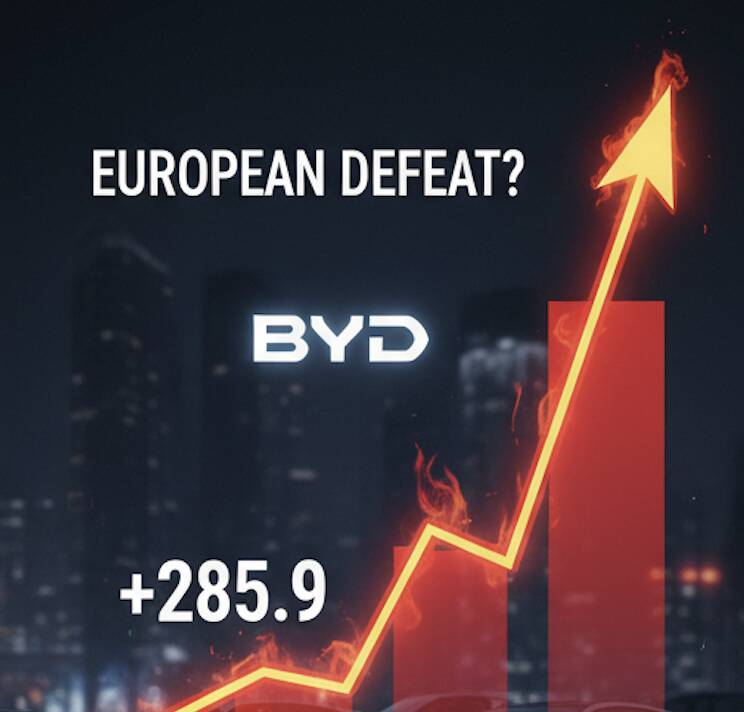 Mercato auto europeo ad agosto 2025 super BYD