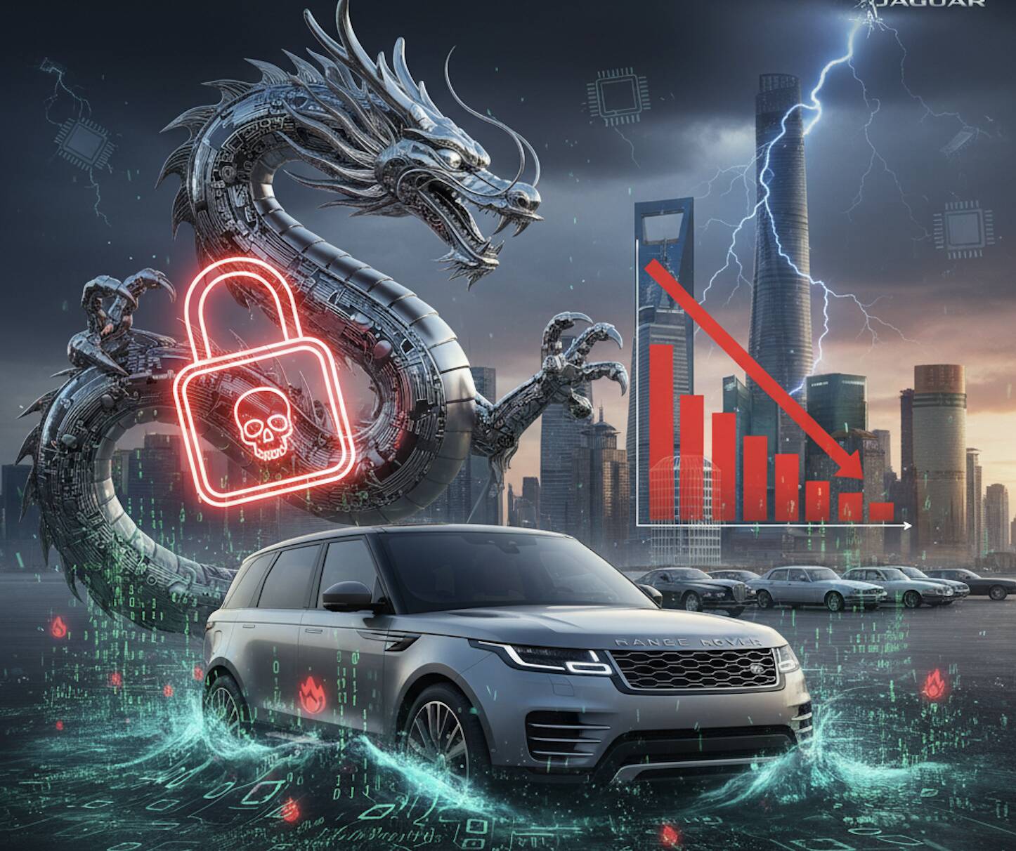 Cyberattacco e guai cinesi per Jaguar Land Rover