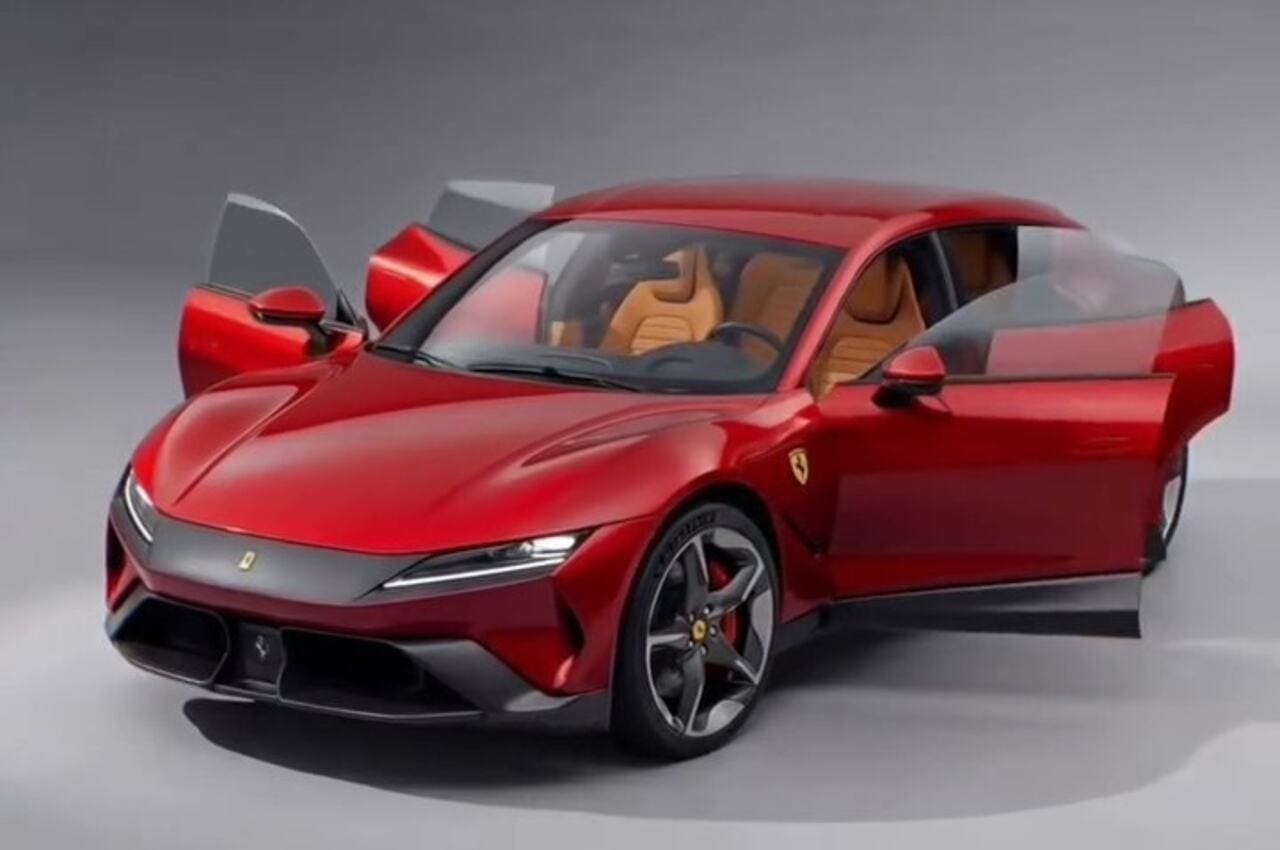 Render per un'ipotesi della Ferrari Luce